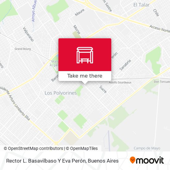 Mapa de Rector L. Basavilbaso Y Eva Perón