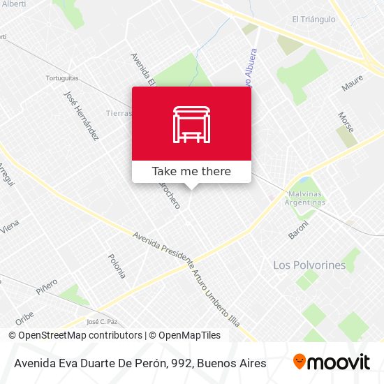 Avenida Eva Duarte De Perón, 992 map