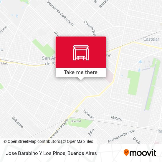Jose Barabino Y Los Pinos map