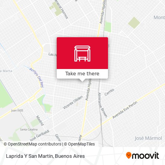 Mapa de Laprida Y San Martín