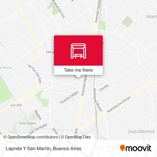 Laprida Y San Martín map