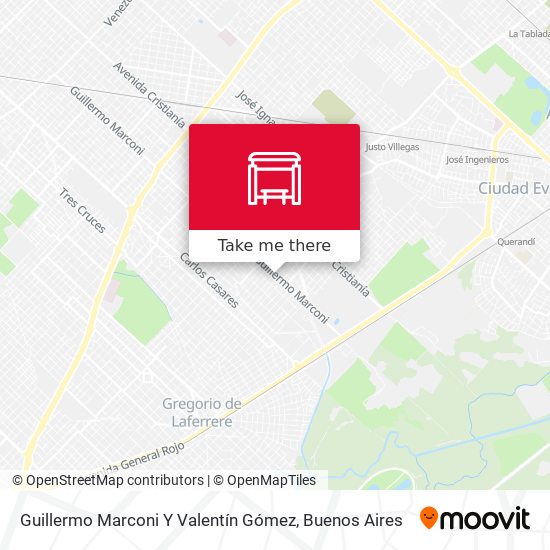 Guillermo Marconi Y Valentín Gómez map