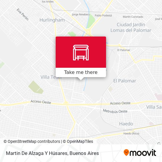 Martin De Alzaga Y Húsares map
