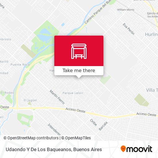 Mapa de Udaondo Y De Los Baqueanos