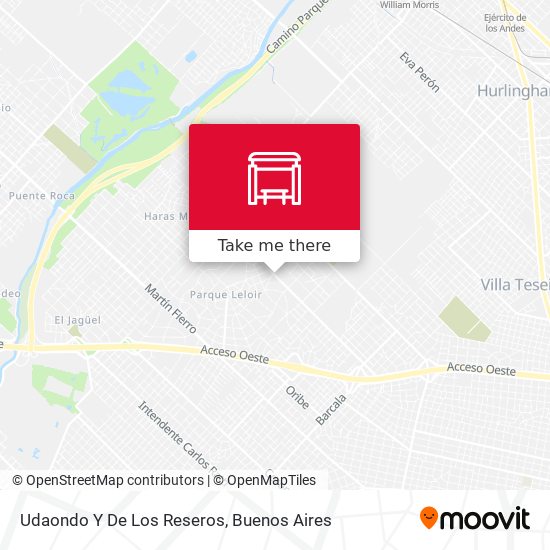 Udaondo Y De Los Reseros map