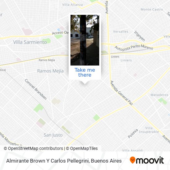 Mapa de Almirante Brown Y Carlos Pellegrini