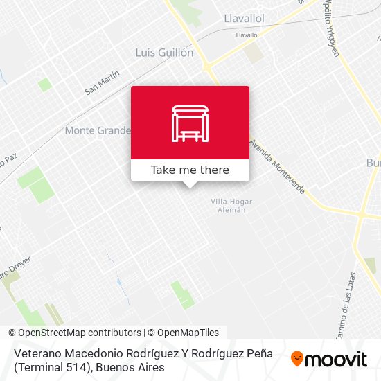Mapa de Veterano Macedonio Rodríguez Y Rodríguez Peña (Terminal 514)