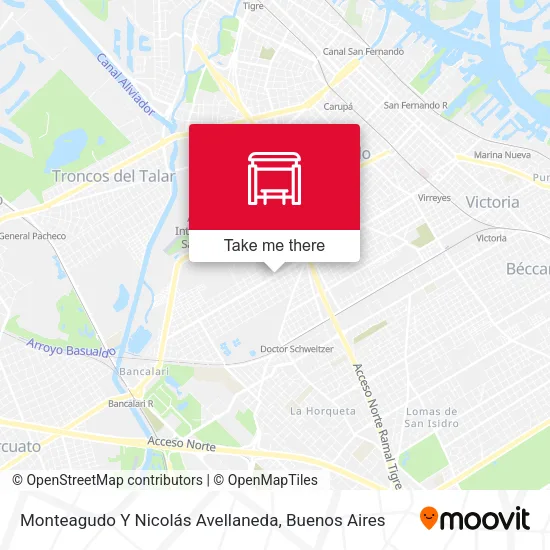 Monteagudo Y Nicolás Avellaneda map