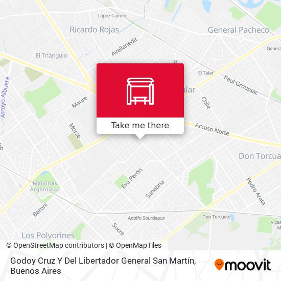 Godoy Cruz Y Del Libertador General San Martín map