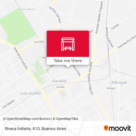 Rivera Indarte, 410 map