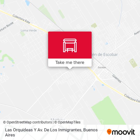 Mapa de Las Orquídeas Y Av. De Los Inmigrantes