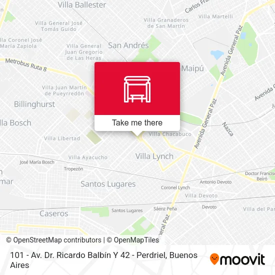 101 - Av. Dr. Ricardo Balbín Y 42 - Perdriel map