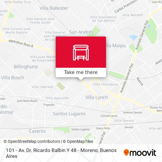 101 - Av. Dr. Ricardo Balbín Y 48 - Moreno map