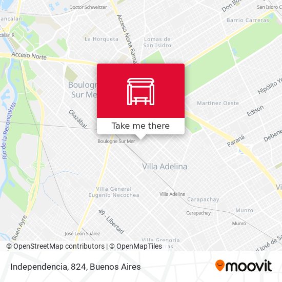 Independencia, 824 map
