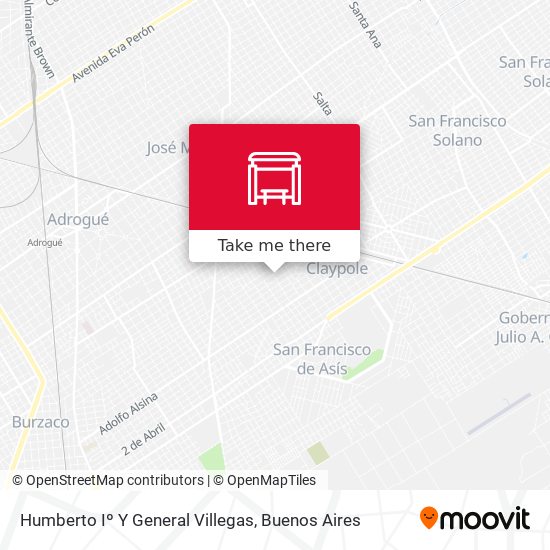 Mapa de Humberto Iº Y General Villegas
