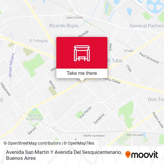 Avenida San Martín Y Avenida Del Sesquicentenario map