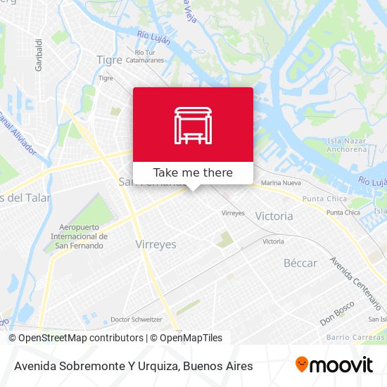 Mapa de Avenida Sobremonte Y Urquiza