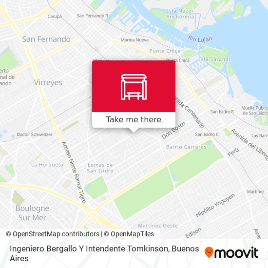 Ingeniero Bergallo Y Intendente Tomkinson map