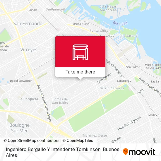Mapa de Ingeniero Bergallo Y Intendente Tomkinson
