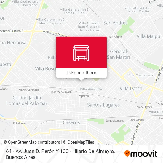 64 - Av. Juan D. Perón Y 133 - Hilario De Almeyra map