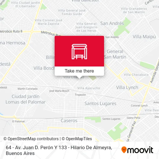 64 - Av. Juan D. Perón Y 133 - Hilario De Almeyra map