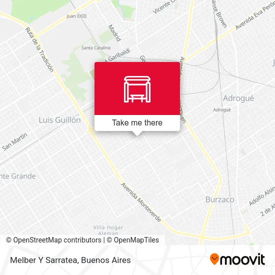 Mapa de Melber Y Sarratea
