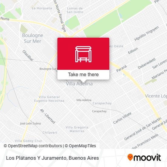 Los Plátanos Y Juramento map