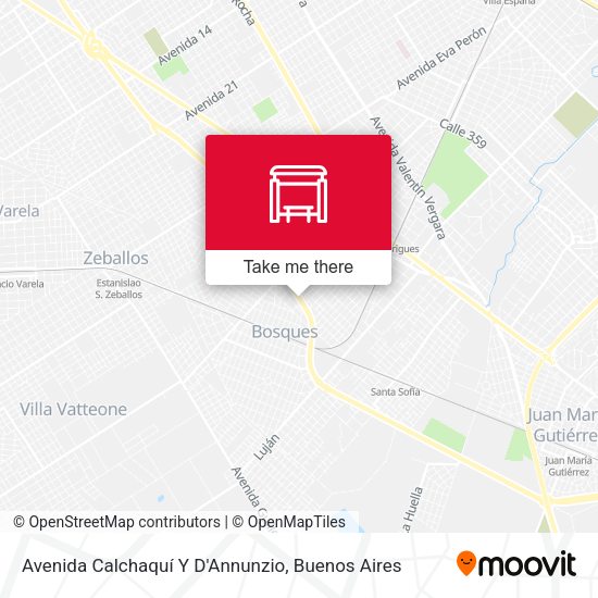 Avenida Calchaquí Y D'Annunzio map