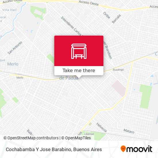 Mapa de Cochabamba Y Jose Barabino