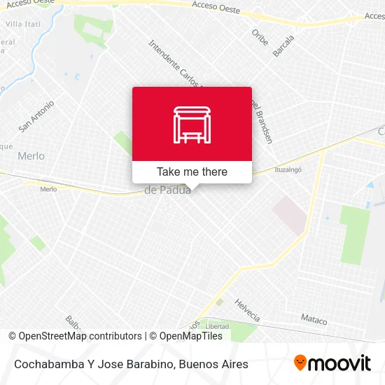 Cochabamba Y Jose Barabino map