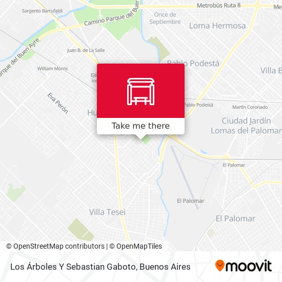 Los Árboles Y Sebastian Gaboto map