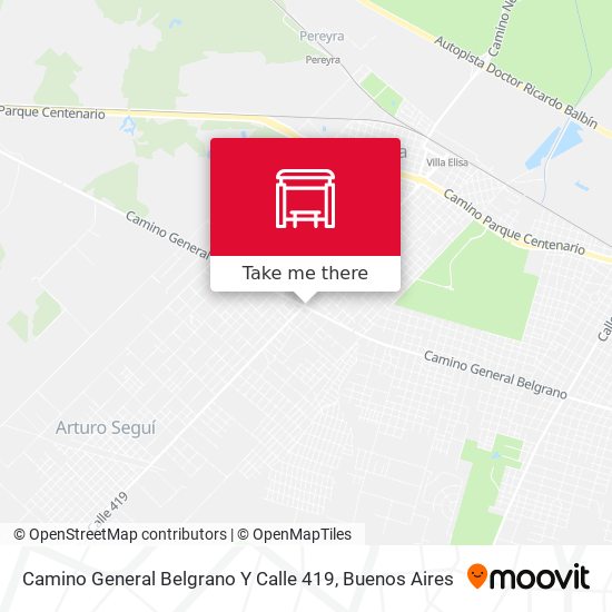 Camino General Belgrano Y Calle 419 map