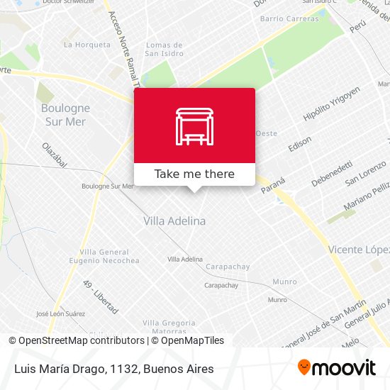 Luis María Drago, 1132 map