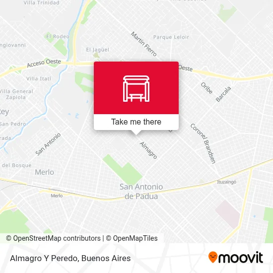 Almagro Y Peredo map