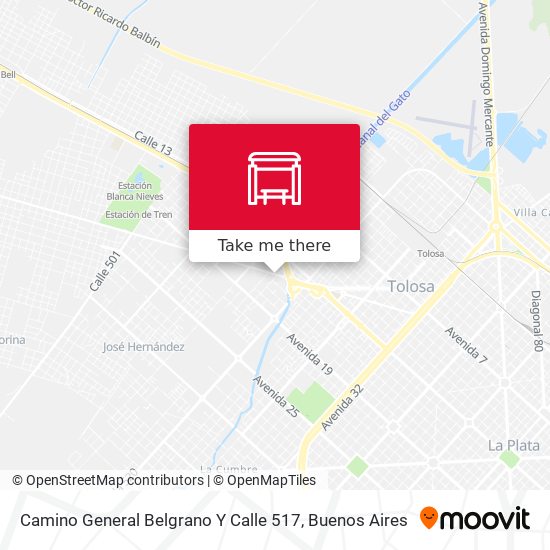Mapa de Camino General Belgrano Y Calle 517
