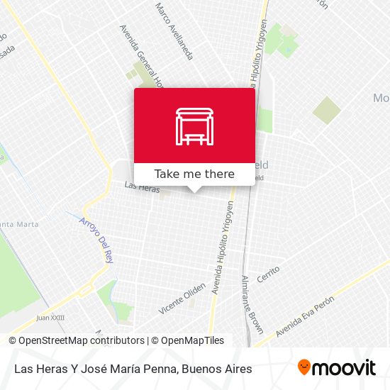 Las Heras Y José María Penna map