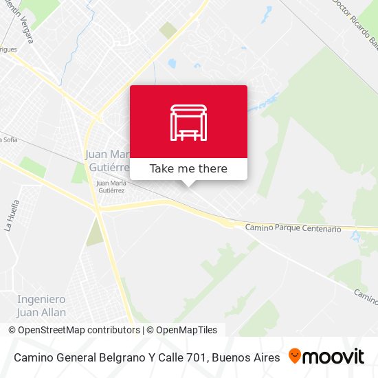 Mapa de Camino General Belgrano Y Calle 701