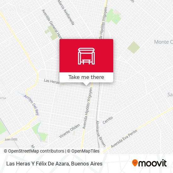Las Heras Y Félix De Azara map