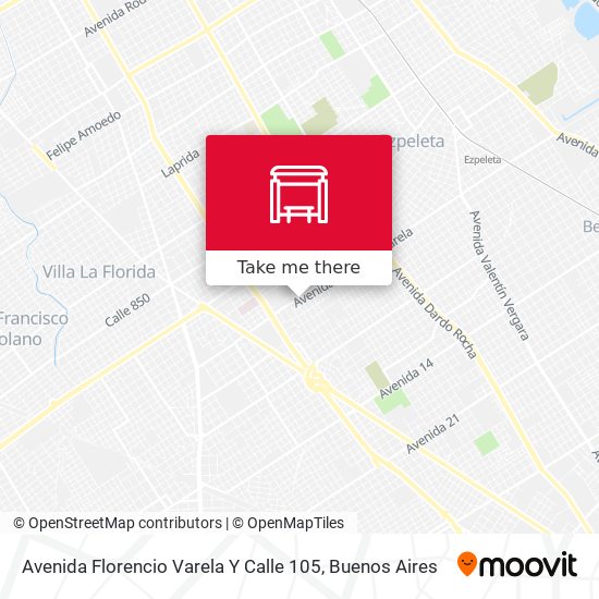 Avenida Florencio Varela Y Calle 105 map