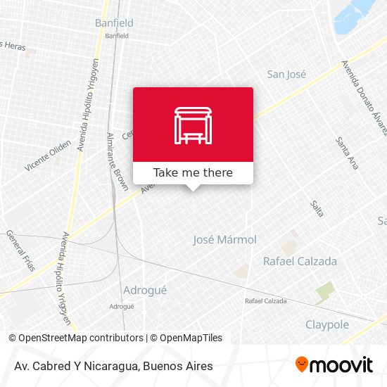 Av. Cabred Y Nicaragua map