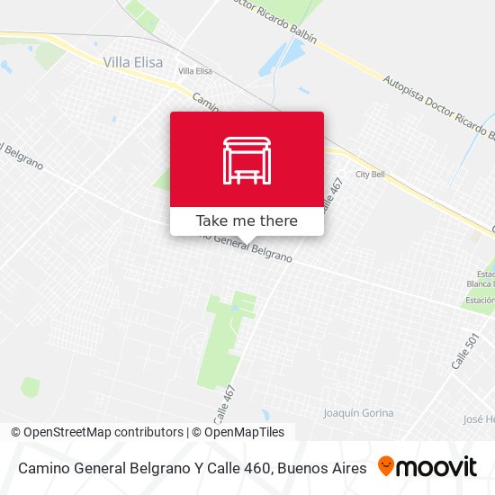 Camino General Belgrano Y Calle 460 map