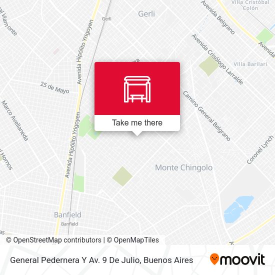 General Pedernera Y Av. 9 De Julio map