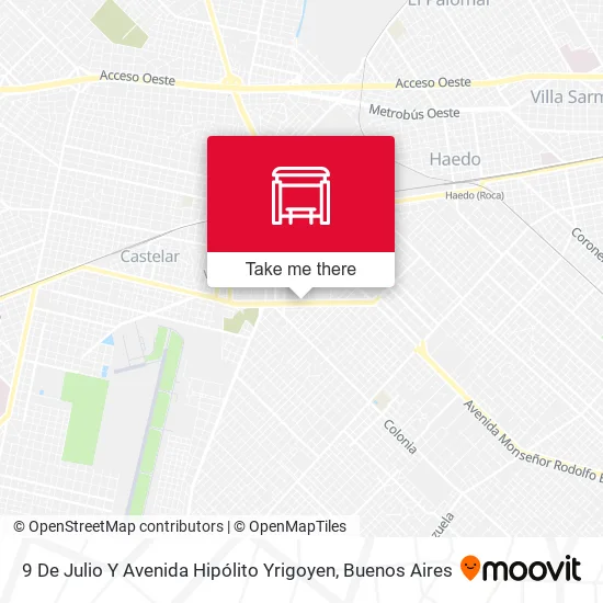 9 De Julio Y Avenida Hipólito Yrigoyen map