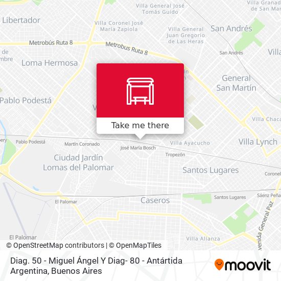 Diag. 50 - Miguel Ángel Y Diag- 80 - Antártida Argentina map
