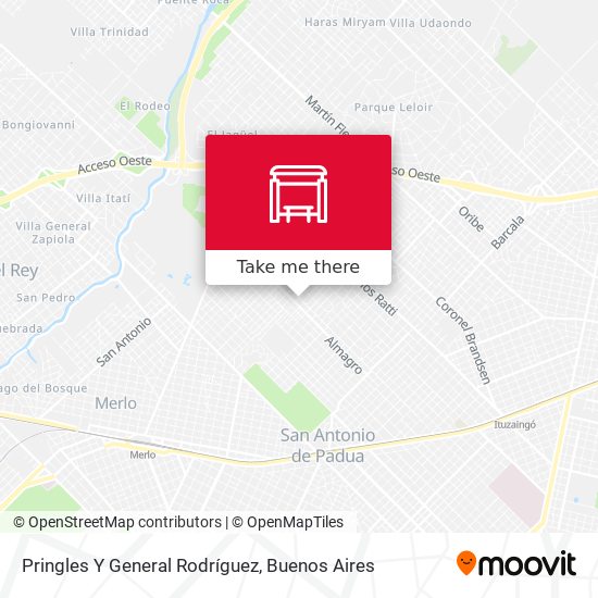 Mapa de Pringles Y General Rodríguez