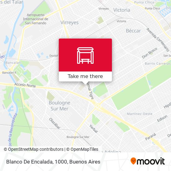 Mapa de Blanco De Encalada, 1000