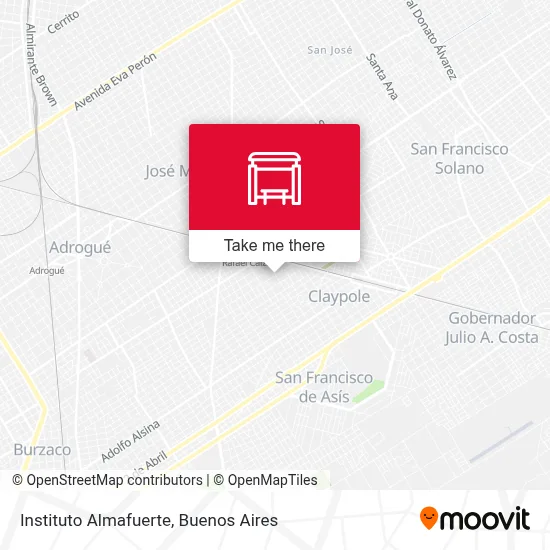 Instituto Almafuerte map