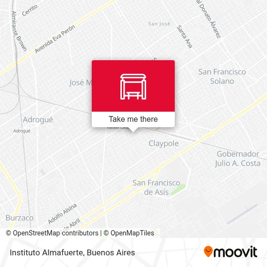 Instituto Almafuerte map