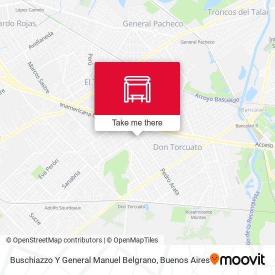 Buschiazzo Y General Manuel Belgrano map