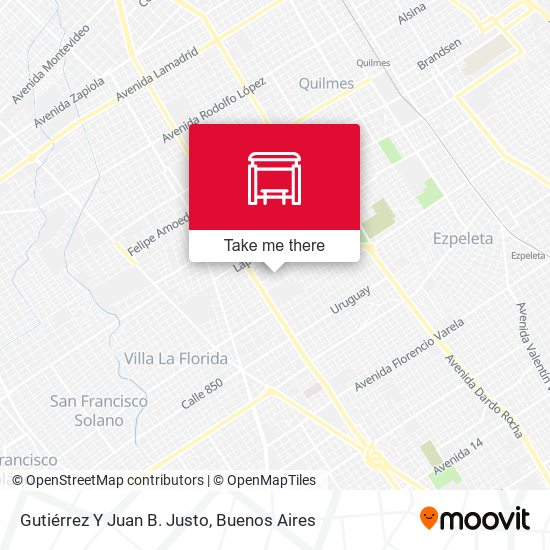 Mapa de Gutiérrez Y Juan B. Justo